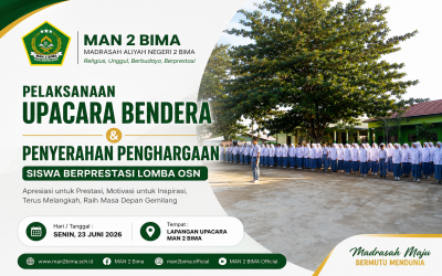 Semangat Baru Mengawali Semester: MAN 2 Bima Laksanakan Upacara Bendera Perdana Pasca Libur Semester