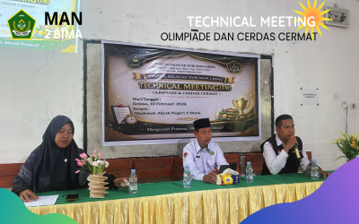 Technical Meeting Persiapan Olimpiade dan Cerdas Cermat Milad ke-XVIII MAN 2 Bima